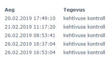 Log output from 2019 elections, effectively proving that voter didn't cast any new e-votes after 16:53:04 26.02.2019